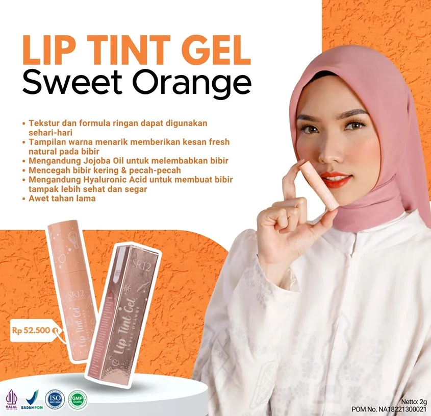 Lip Tint Gel Sweet Orange